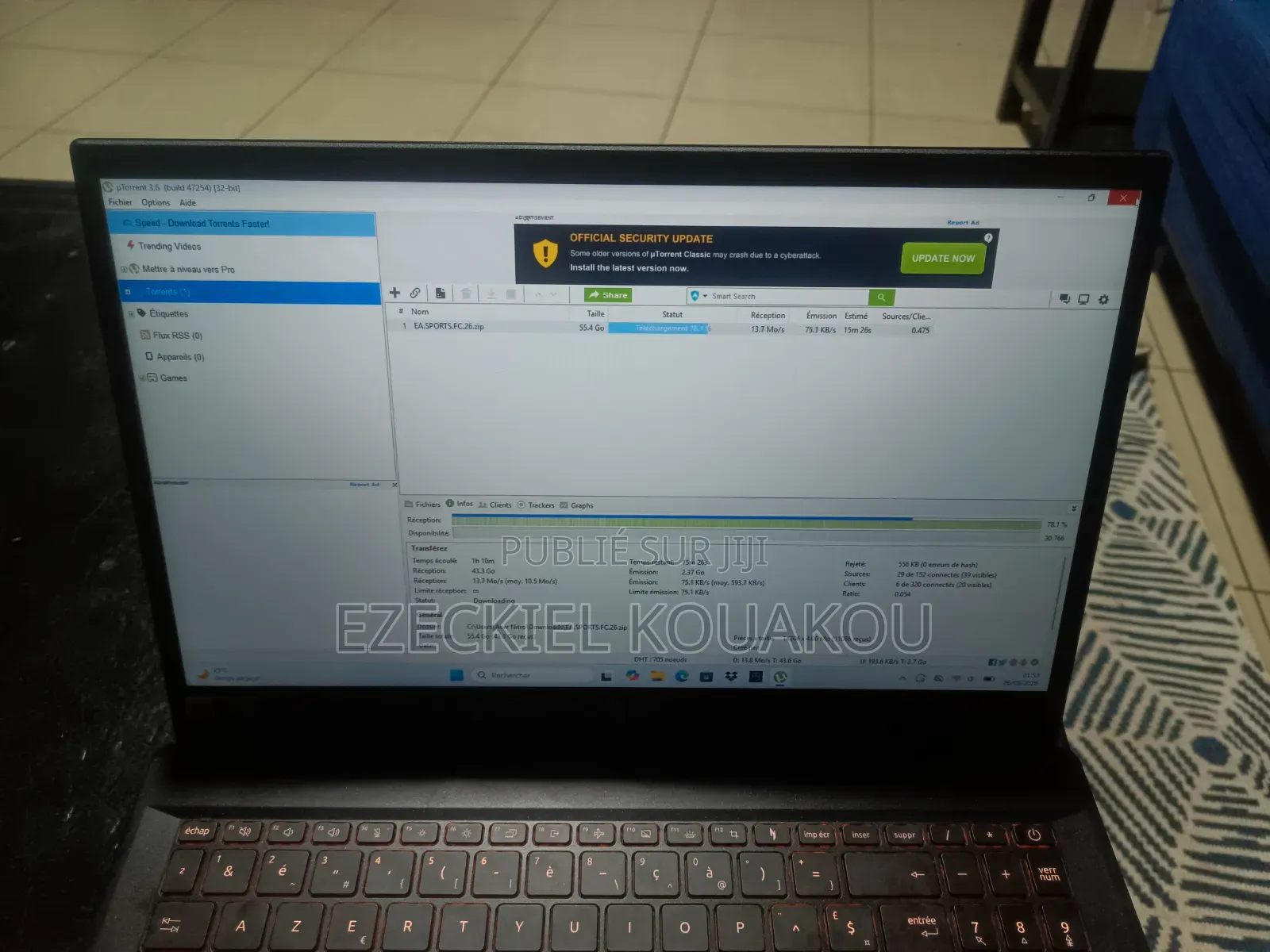 Ordinateur portable Acer Nitro V 15 32GB Intel Core i5 SSD 512GB