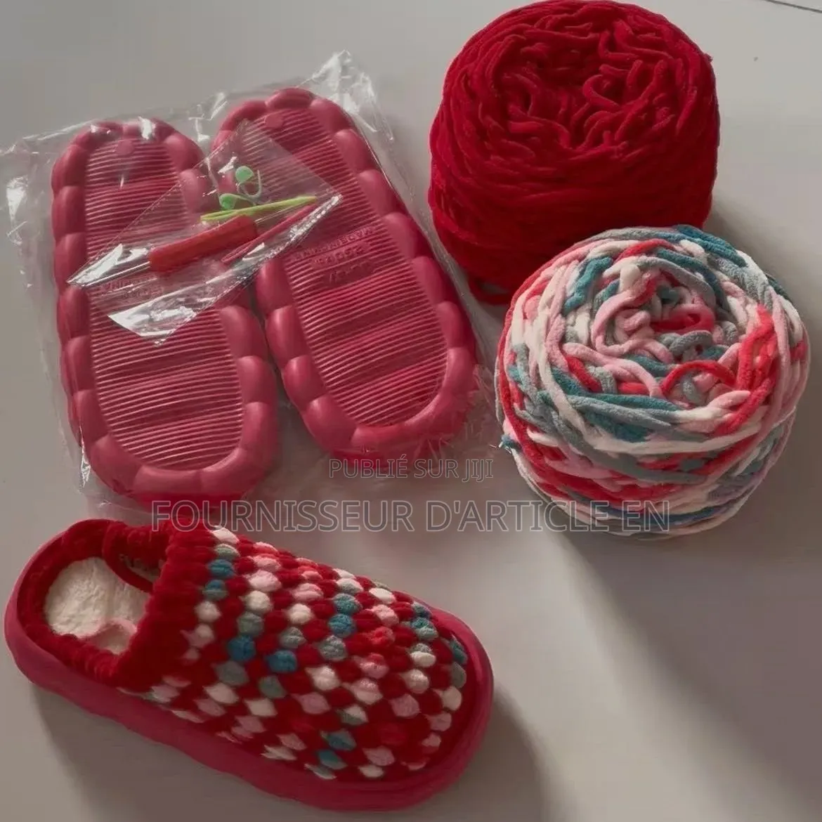 Kit De Matériaux Pour Chaussons Crochetés