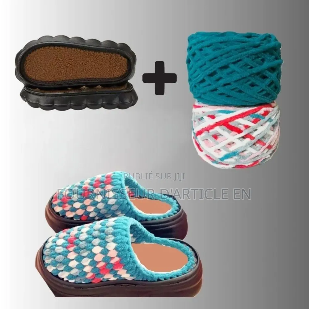 Kit De Matériaux Pour Chaussons Crochetés