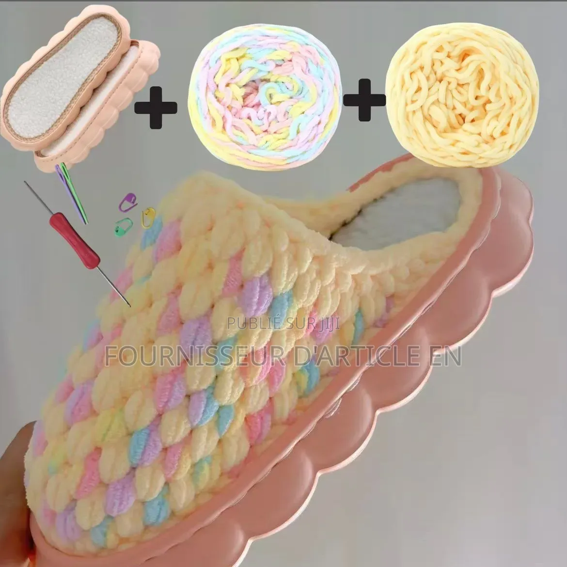 Kit De Matériaux Pour Chaussons Crochetés