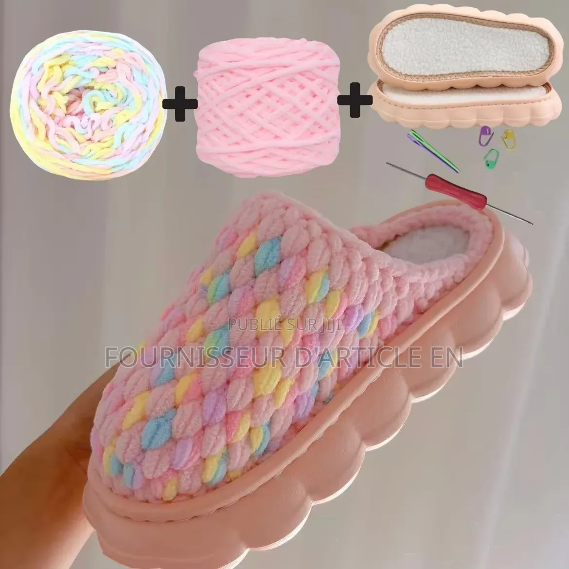 Kit De Matériaux Pour Chaussons Crochetés