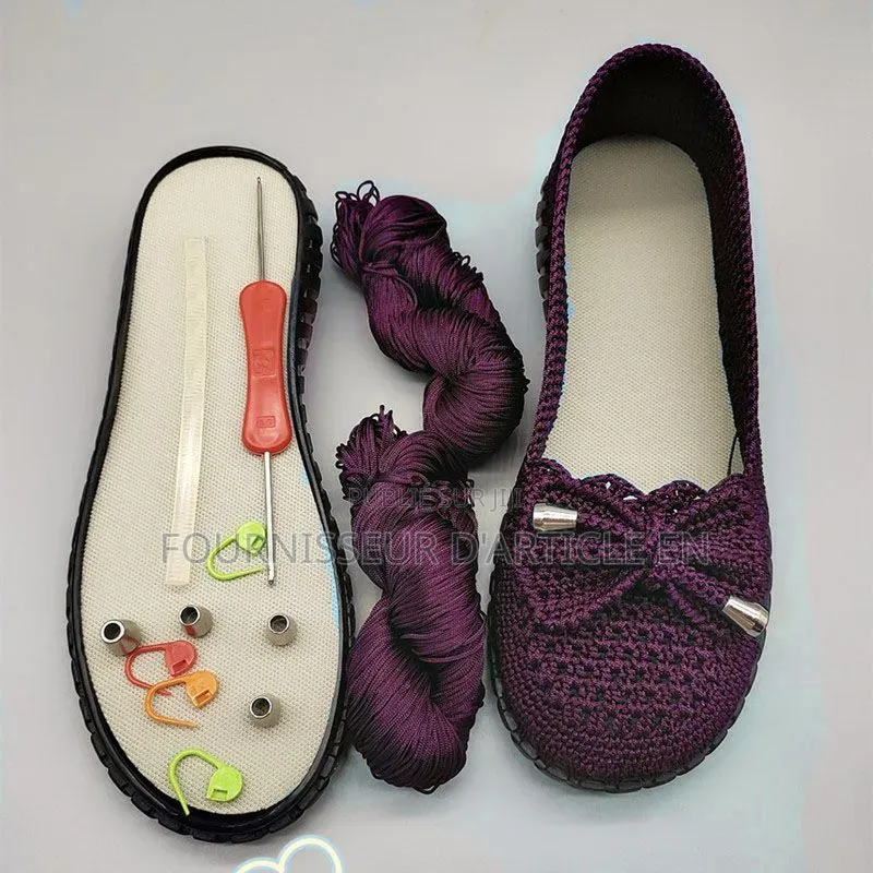 Kit De Matériaux Semi-Finis Pour Chaussures Tissées À La Main.