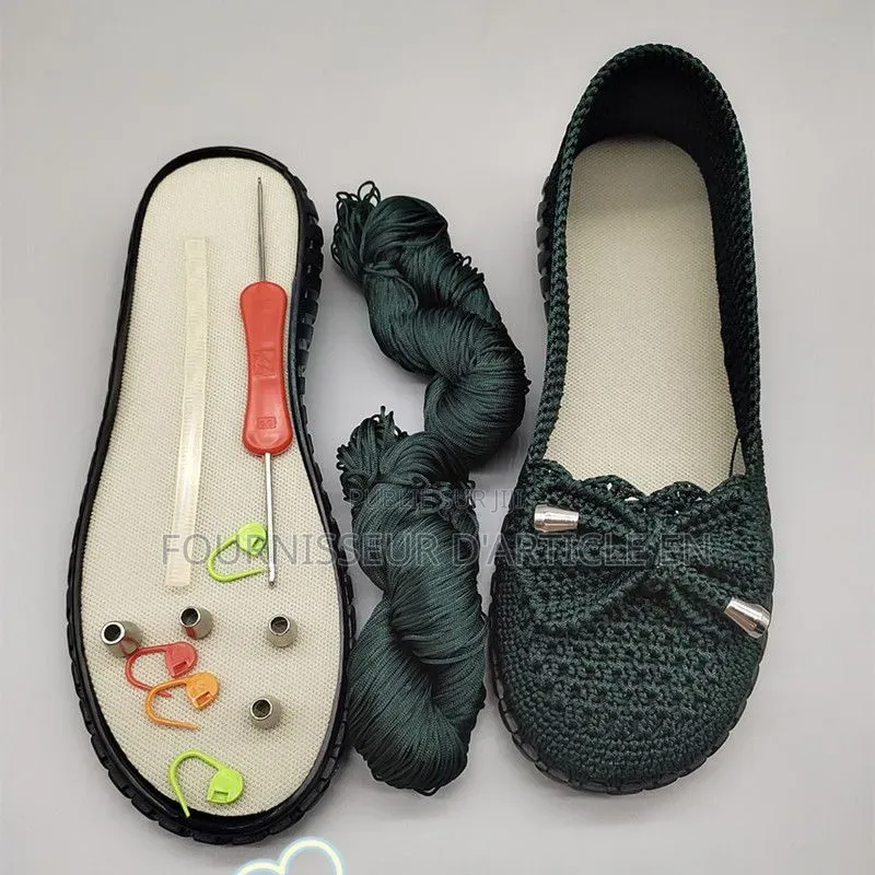 Kit De Matériaux Semi-Finis Pour Chaussures Tissées À La Main.