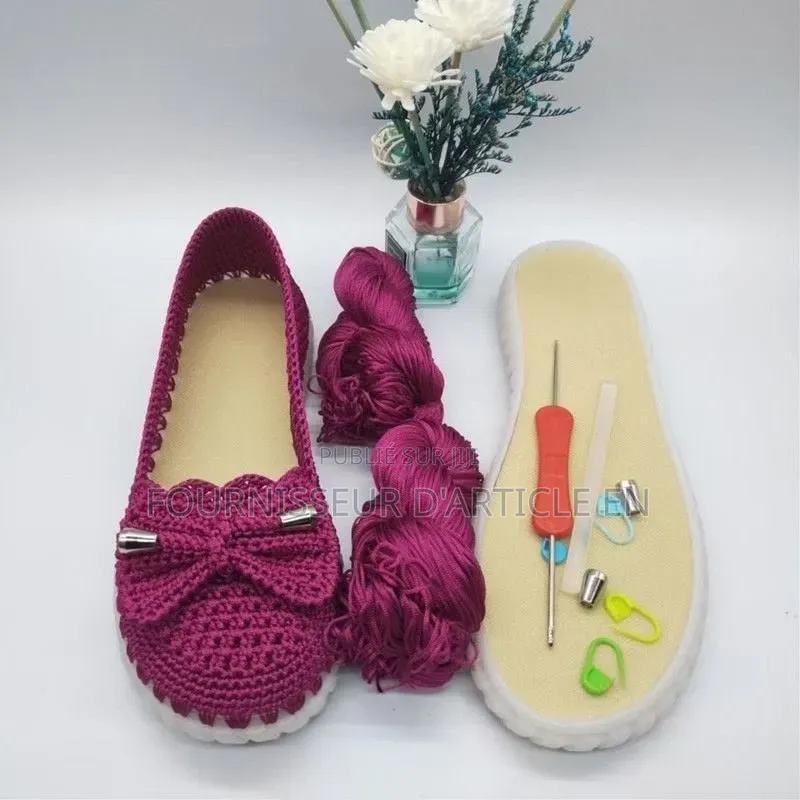 Kit De Matériaux Semi-Finis Pour Chaussures Tissées À La Main.