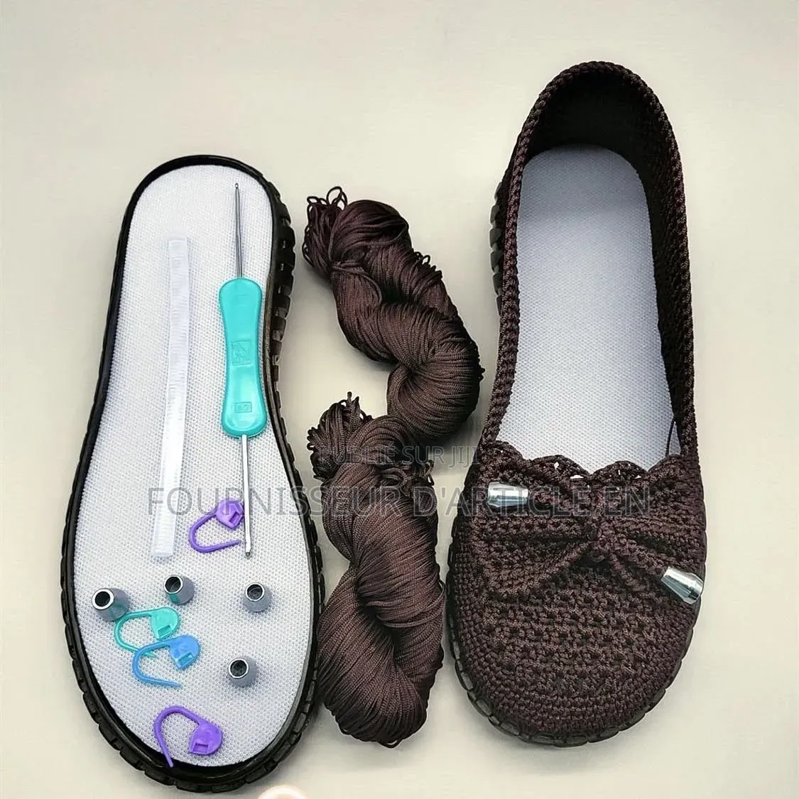 Kit De Matériaux Semi-Finis Pour Chaussures Tissées À La Main.
