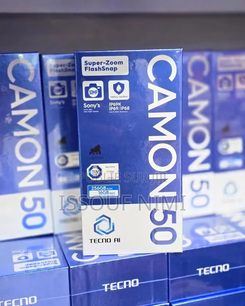 Nouveau Tecno Camon 50 256 GB Argenté