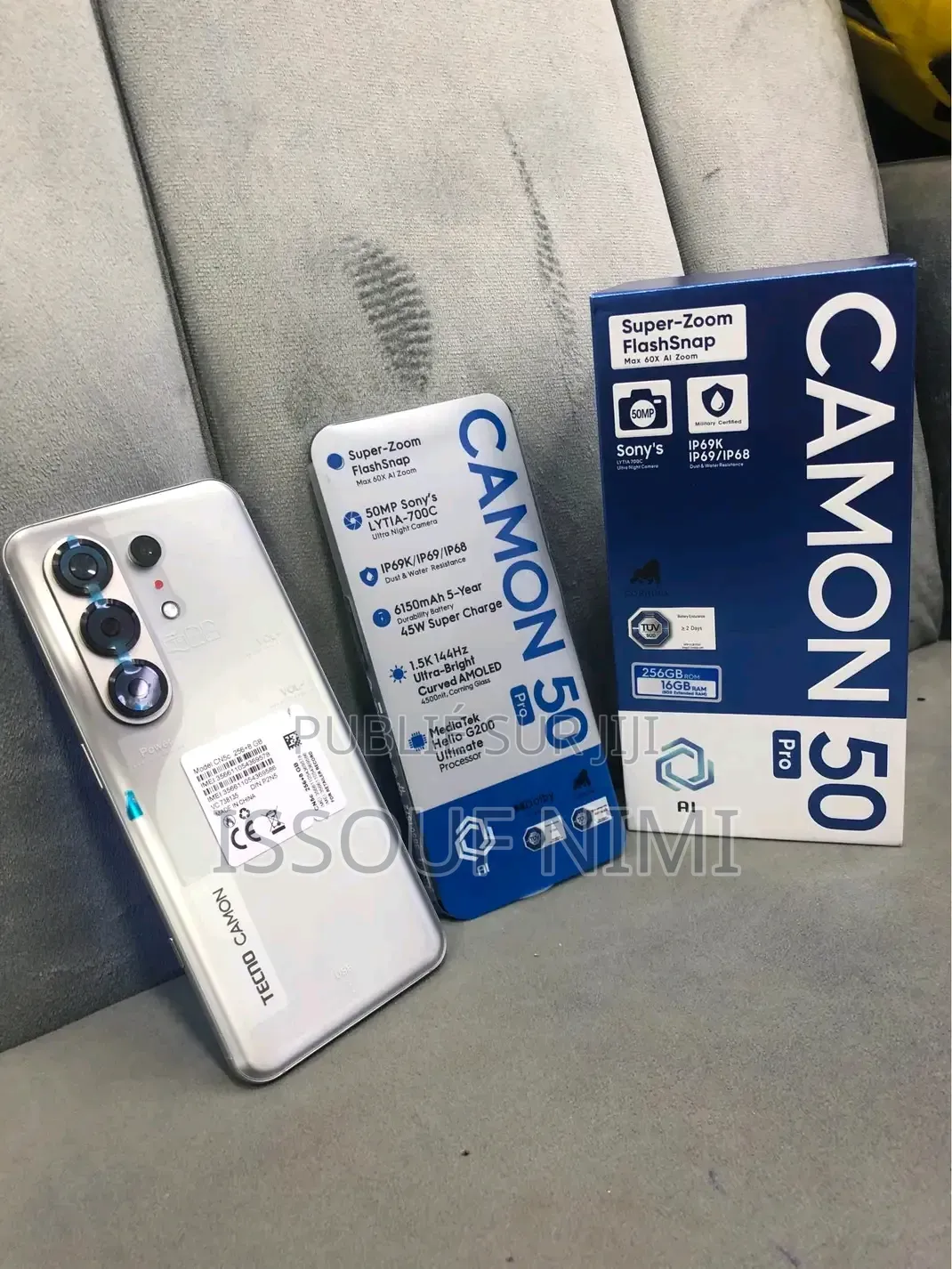 Nouveau Tecno Camon 50 Pro 256 GB Argenté