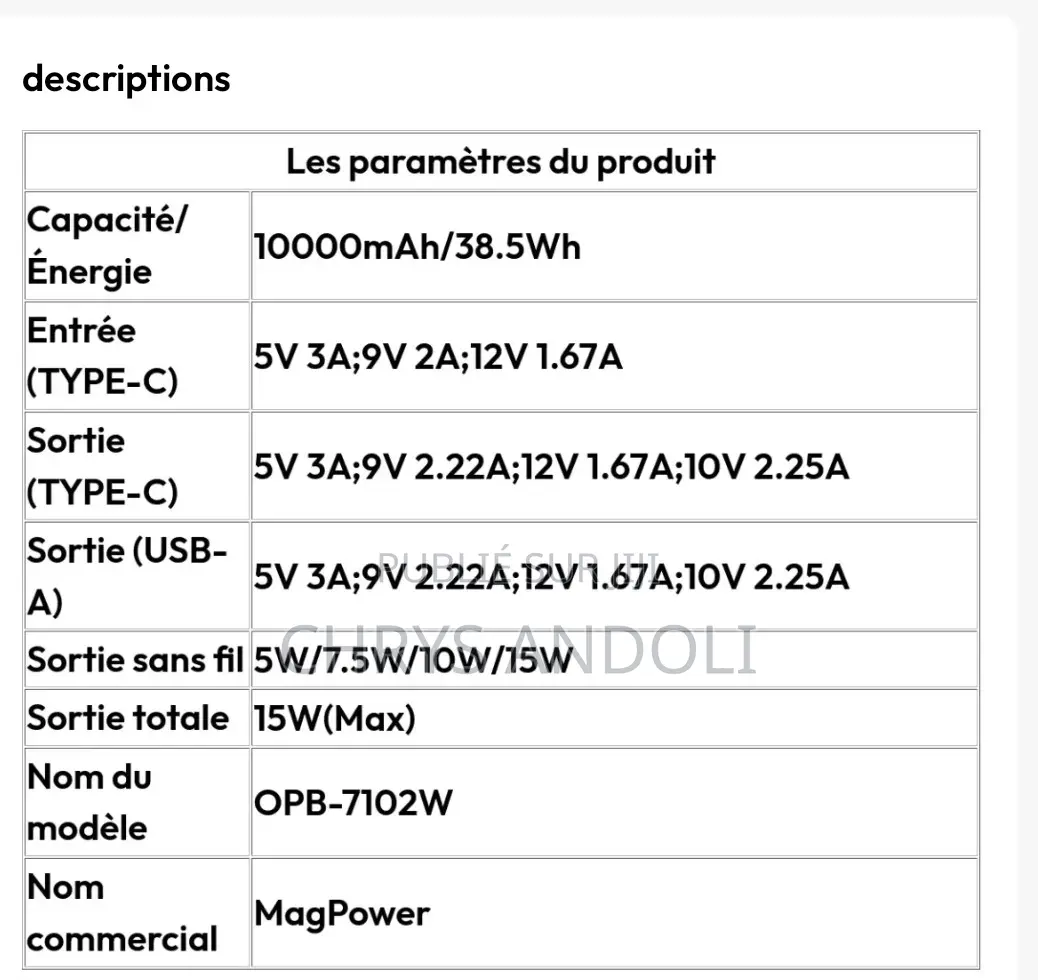 Powerbank Oraimo