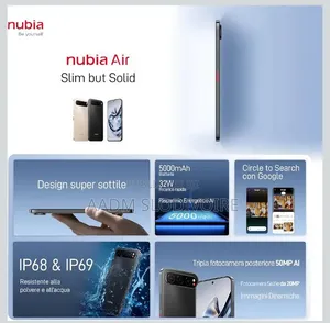 Nouveau ZTE nubia Air 5G 256 GB Argenté