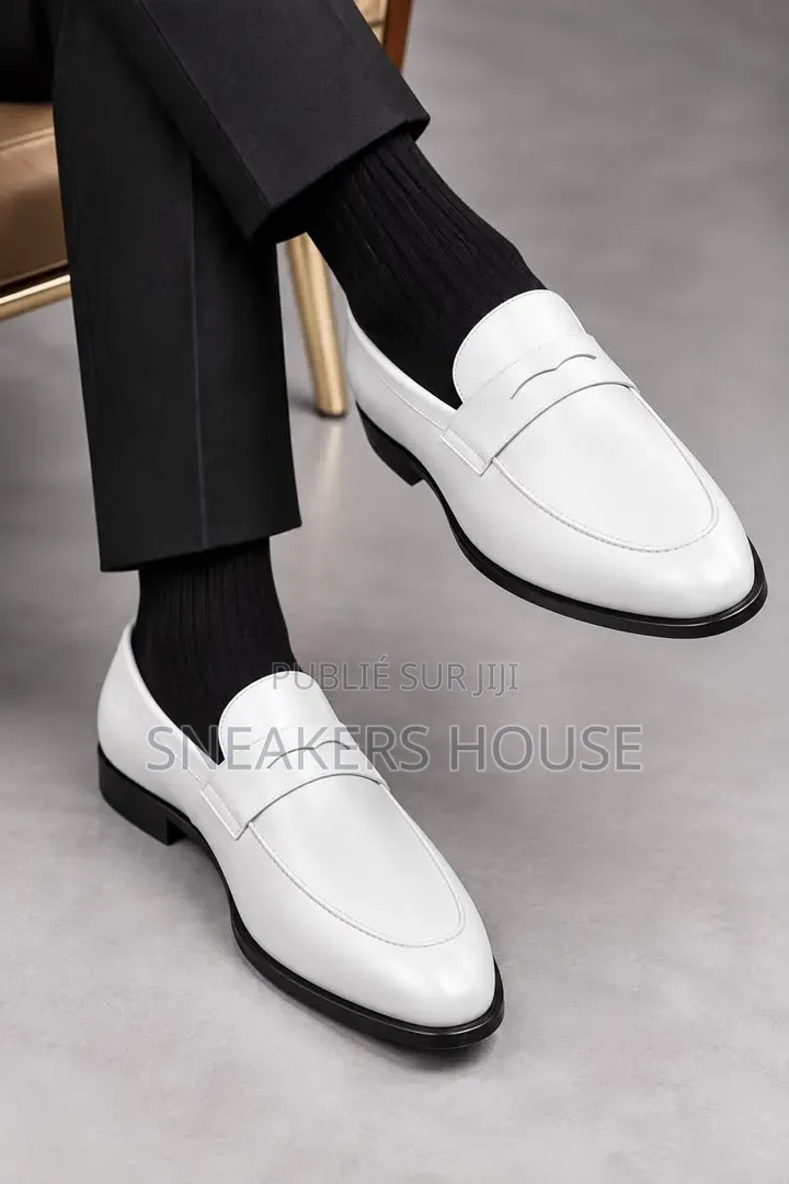 Mocassins De Ville Homme en Cuir