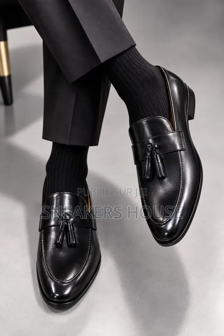 Mocassins De Ville Homme en Cuir