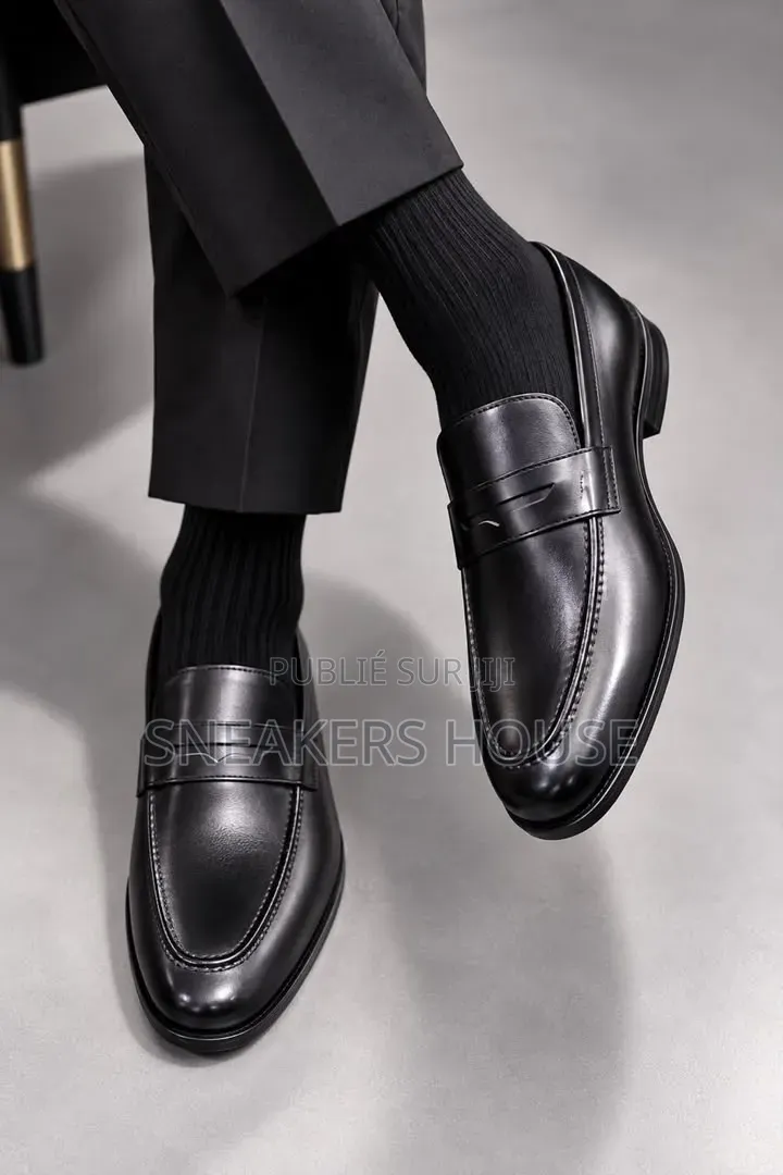Mocassins De Ville Homme en Cuir