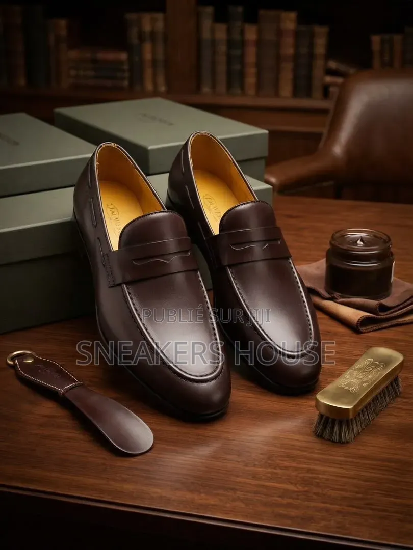 Mocassins De Ville Homme en Cuir