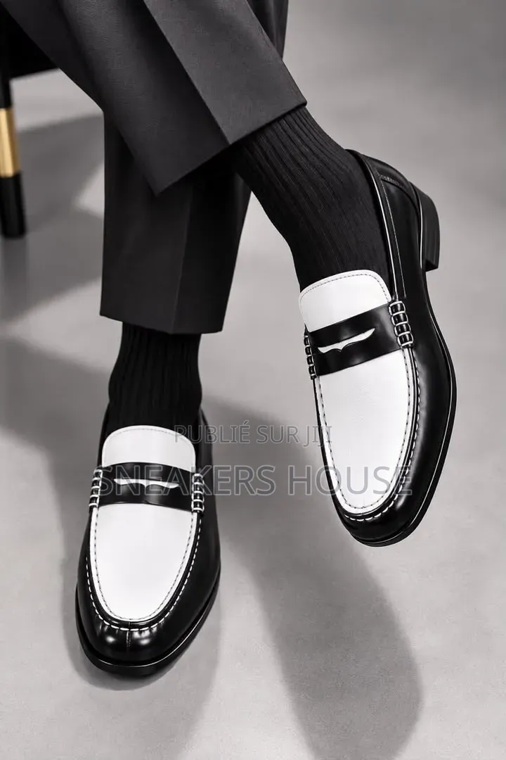 Mocassins De Ville Homme en Cuir