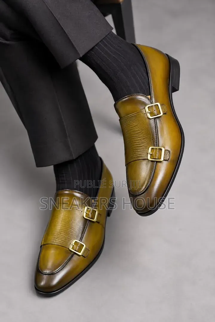 Mocassins De Ville Homme en Cuir