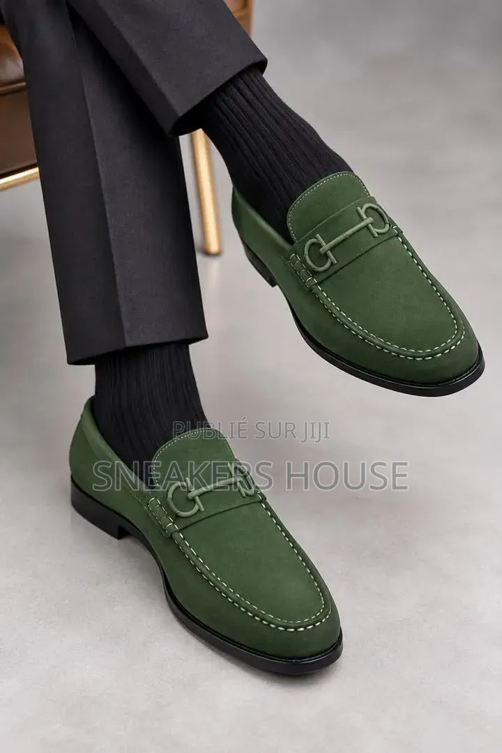Mocassins De Ville Homme en Cuir