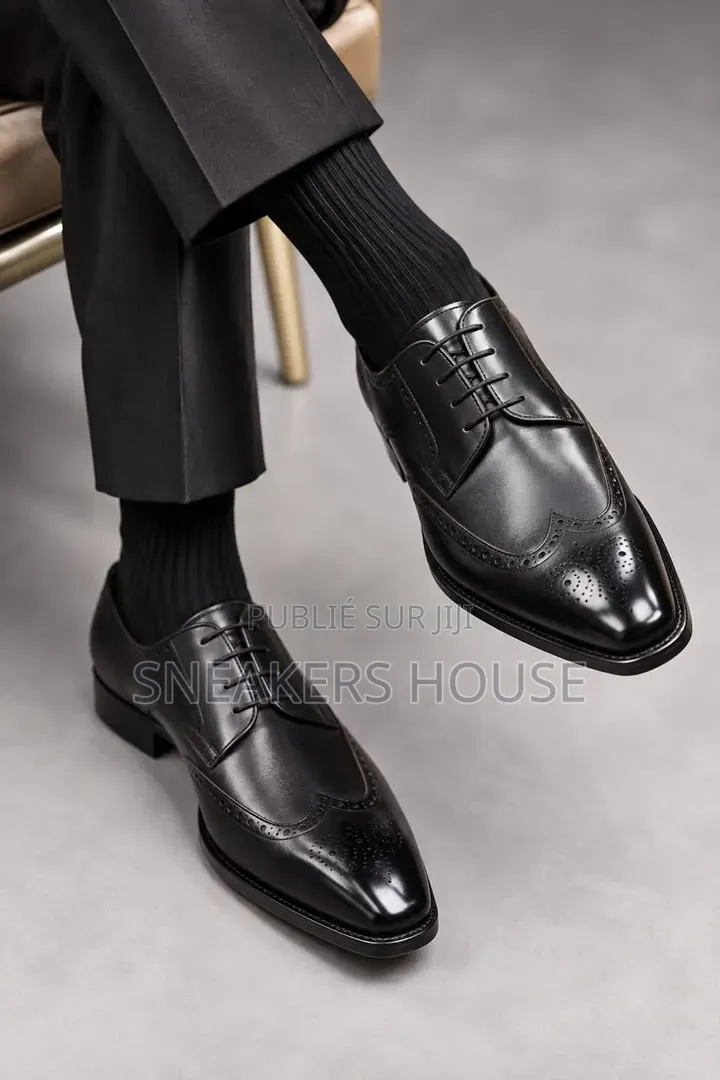 Mocassins De Ville Homme en Cuir