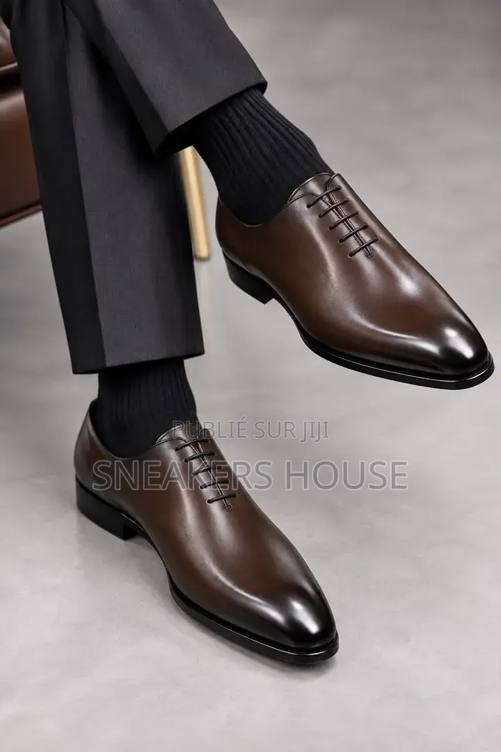 Mocassins De Ville Homme en Cuir