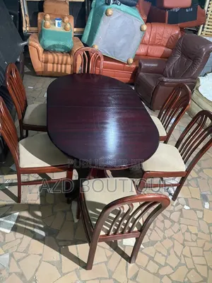 Table À Manger Extensible 6 Chaises en Bois De Qualité Import Usa