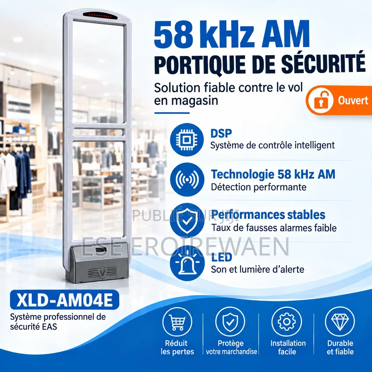À Vendre – 4 Portiques De Sécurité Antivol Eas 58 KHZ