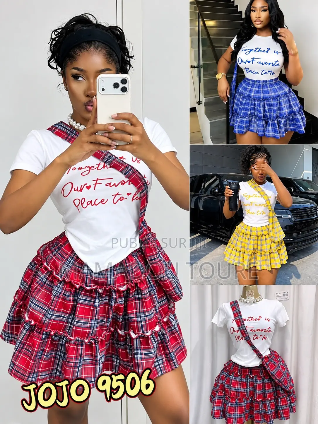Ensemble Mini Jupe T-Shirt Et Sac