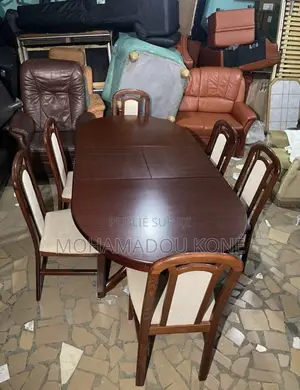 tables À Manger Extensible Avec 6 Chaises en Bois De Qualité