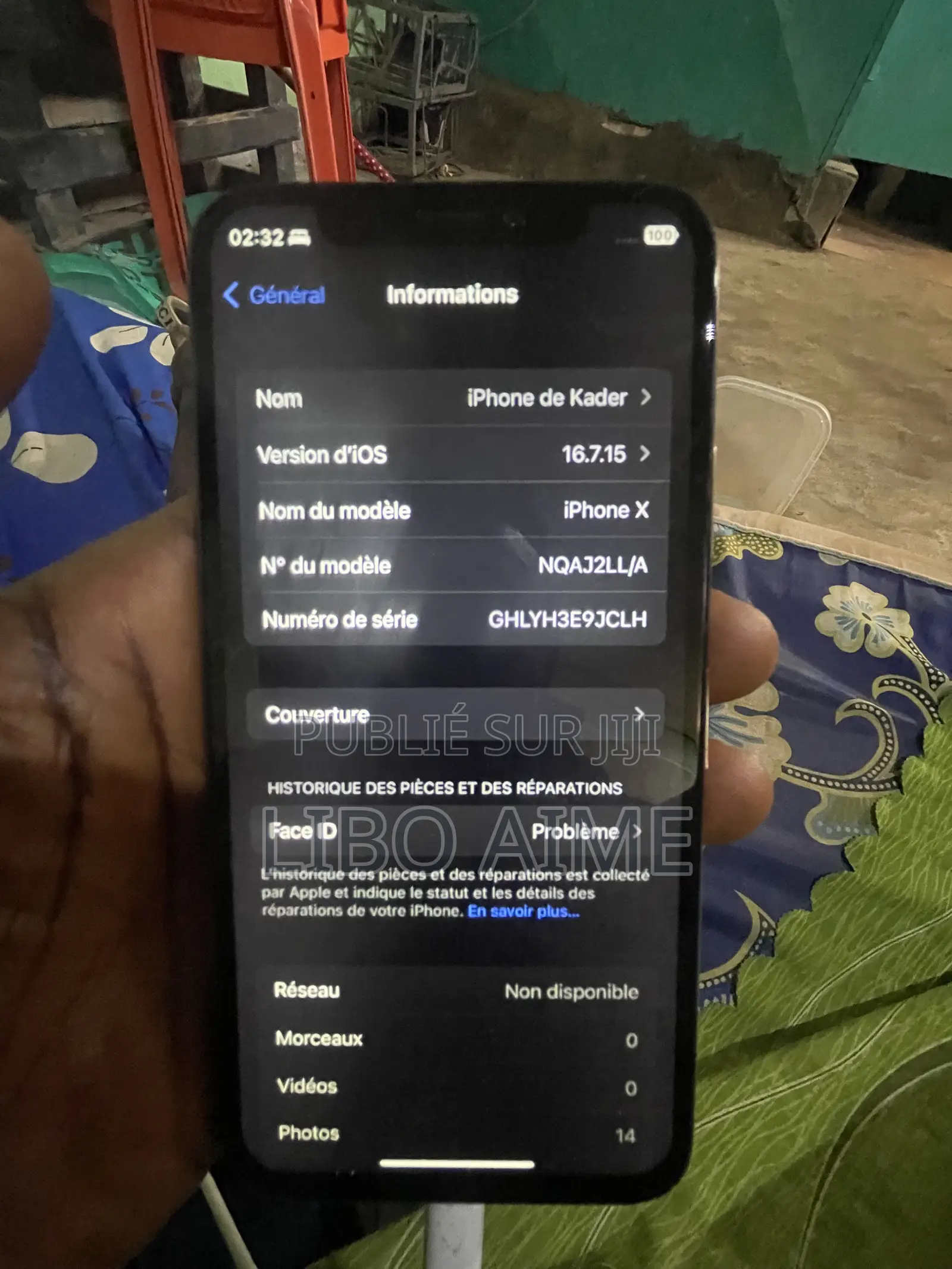 Apple iPhone X 64 GB Blanc