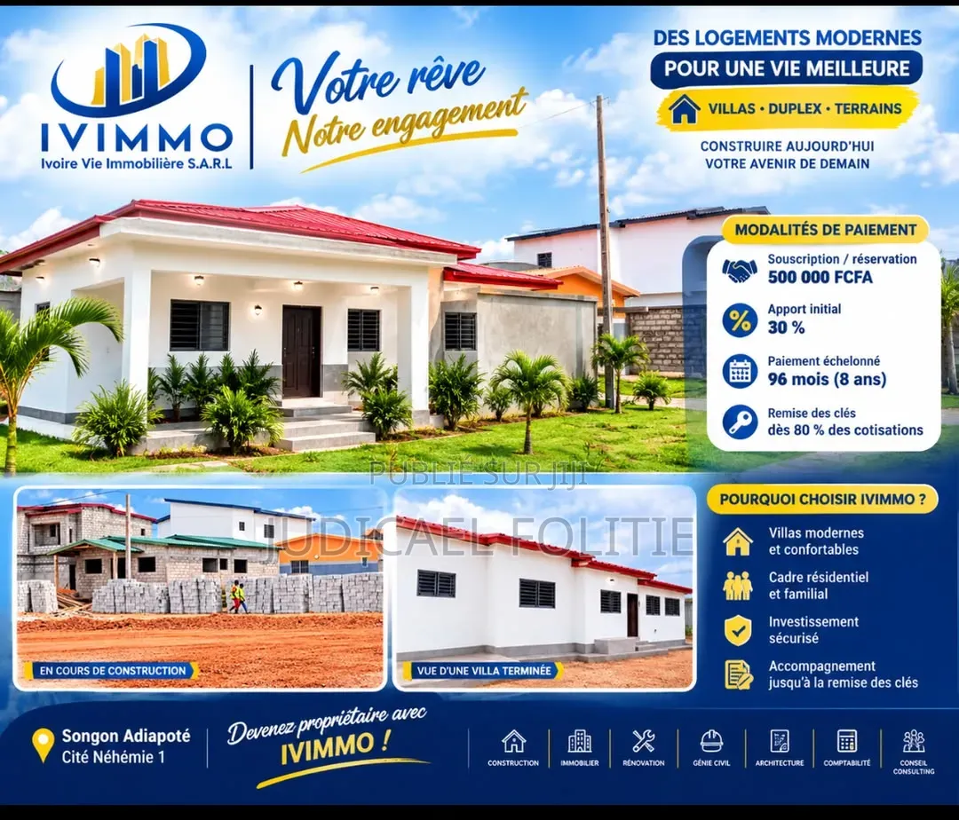 3chbre Villa dans Ivimmo, Songon à Vendre