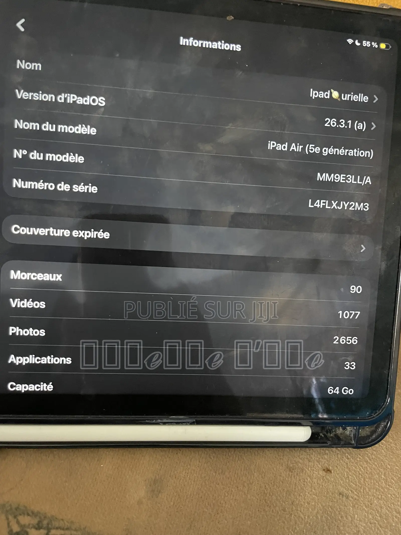 Apple iPad 5 (2022) 64 GB Bleu