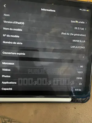 Apple iPad 5 (2022) 64 GB Bleu