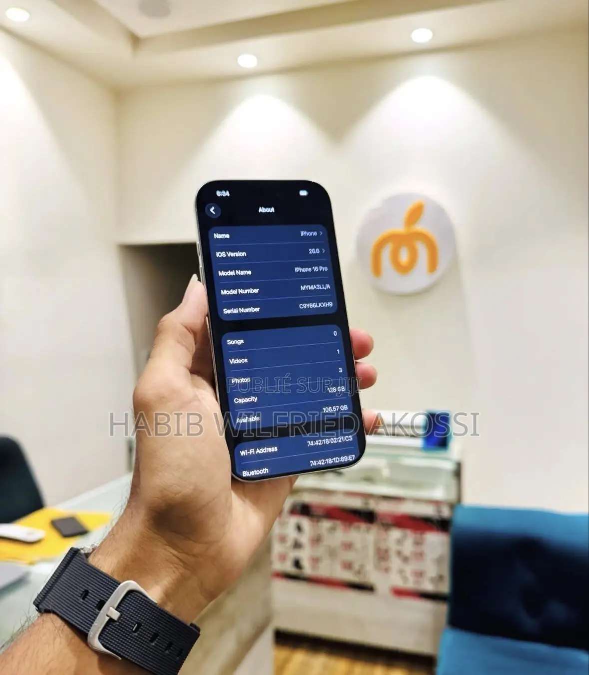 Nouveau Apple iPhone 16 Pro 128 GB Argenté