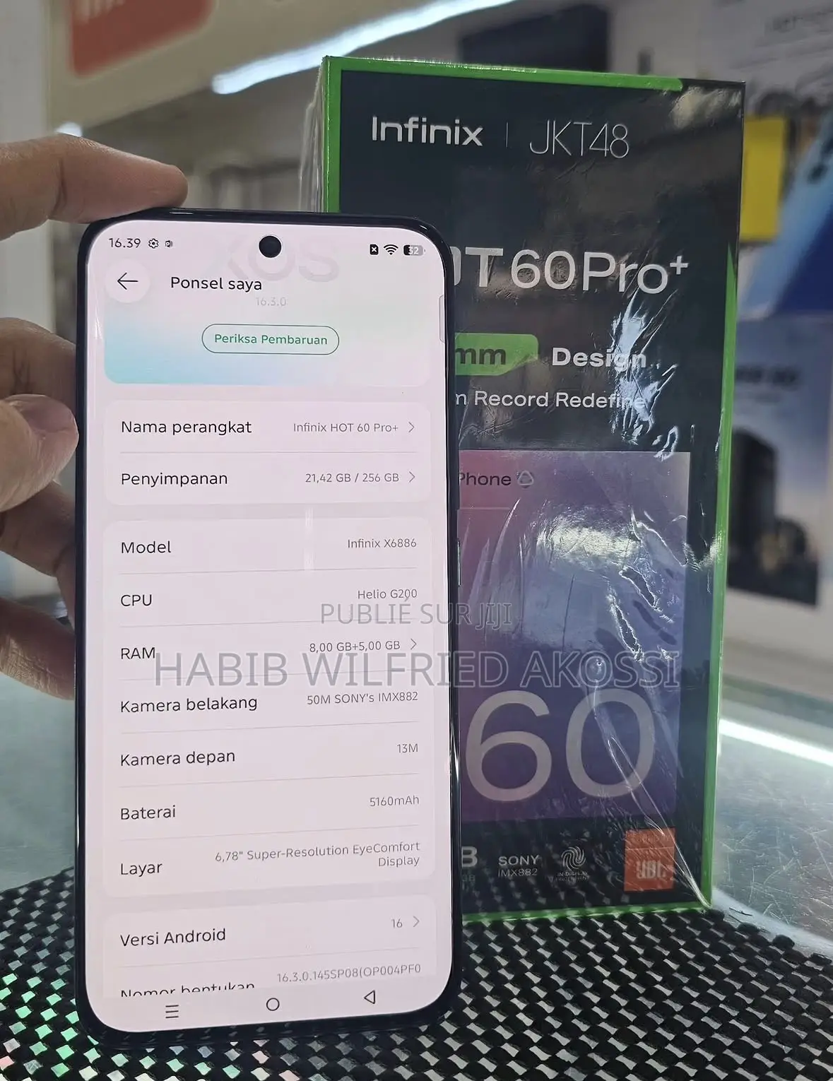 Nouveau Infinix Hot 60 Pro+ 256 GB Noir
