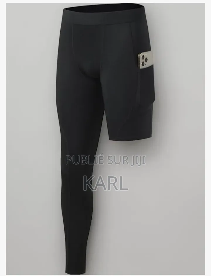 Short De Compression 2-en-1 Avec Poche Téléphone