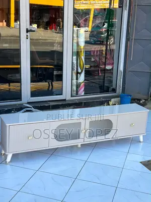 Meubles TV Design 140cm Et 160cm - Marbre Blanc Bleu Marine