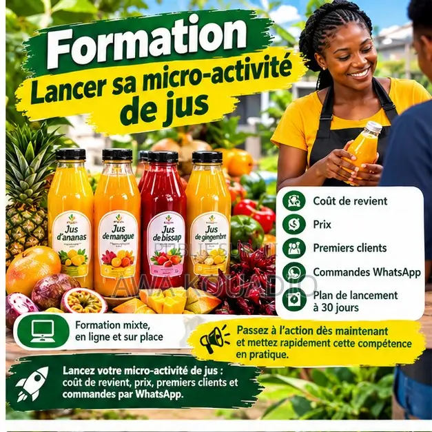 Formation Lancer Sa Micro-Activité De Jus