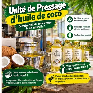Unité De Pressage D’huile De Coco