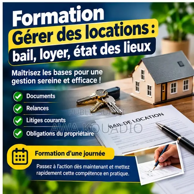 Formation Gérer Des Locations : Bail, Loyer, État Des Lieux