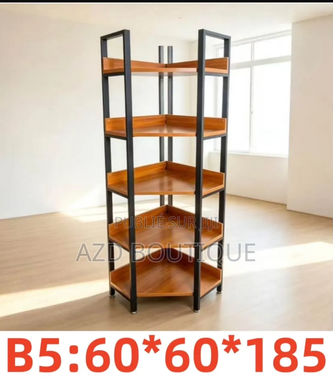 Étagère De Coin / d'Angle Design Industriel - 5 Niveaux