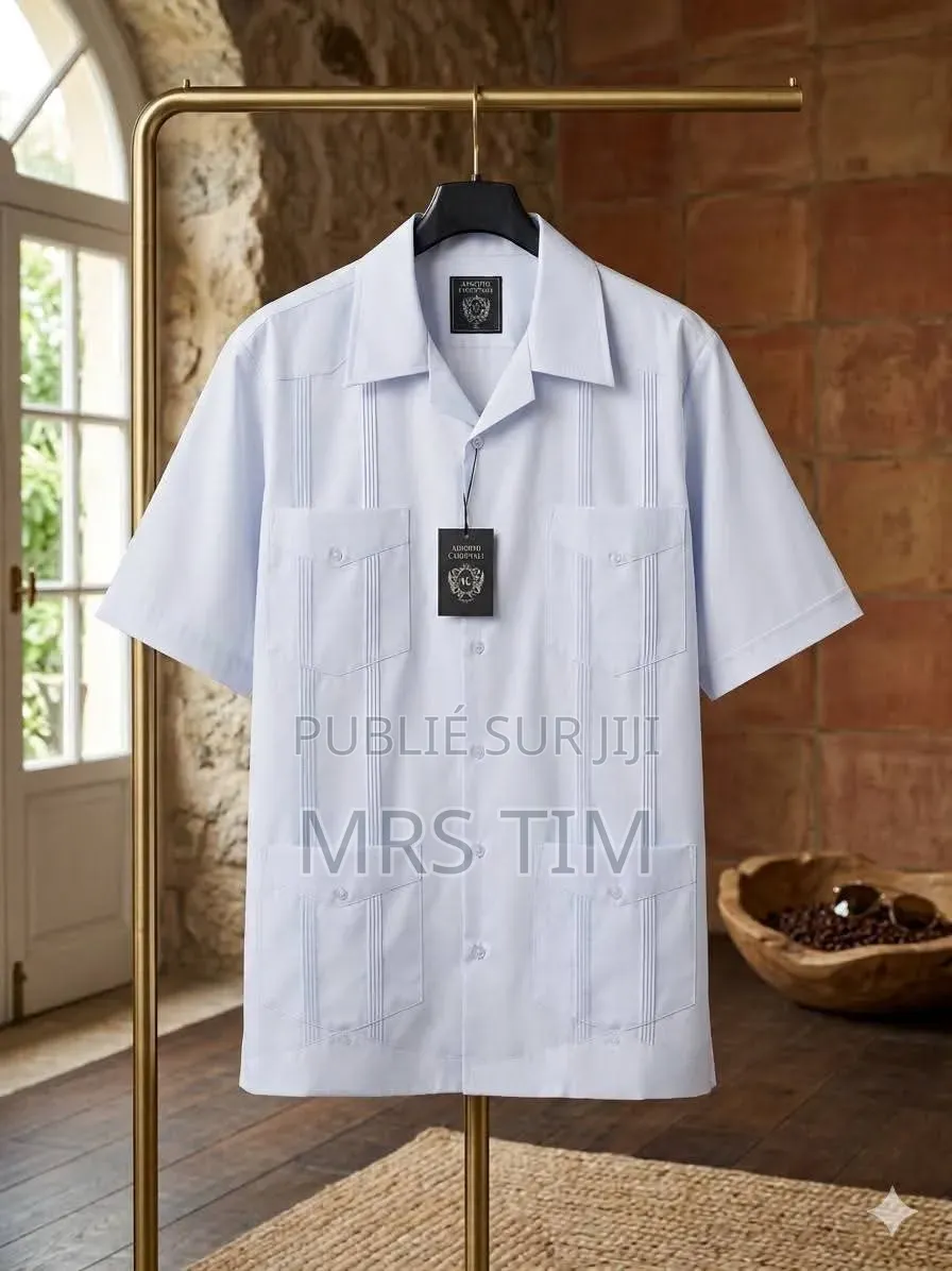 ​"Chemise Cubaine Homme Manches Courtes M Au 3XL" Ou