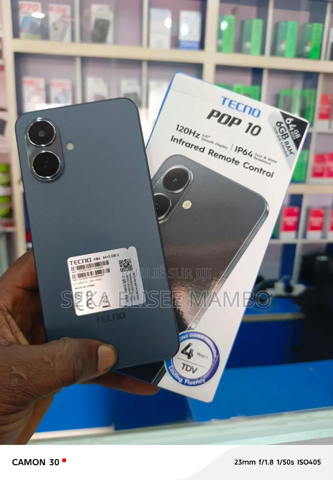 Tecno Pop 10 128 GB Noir