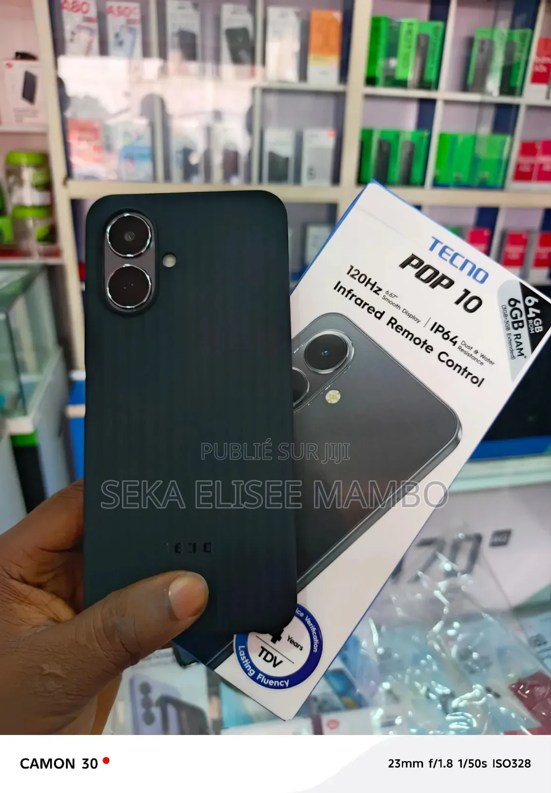 Tecno Pop 10 128 GB Noir