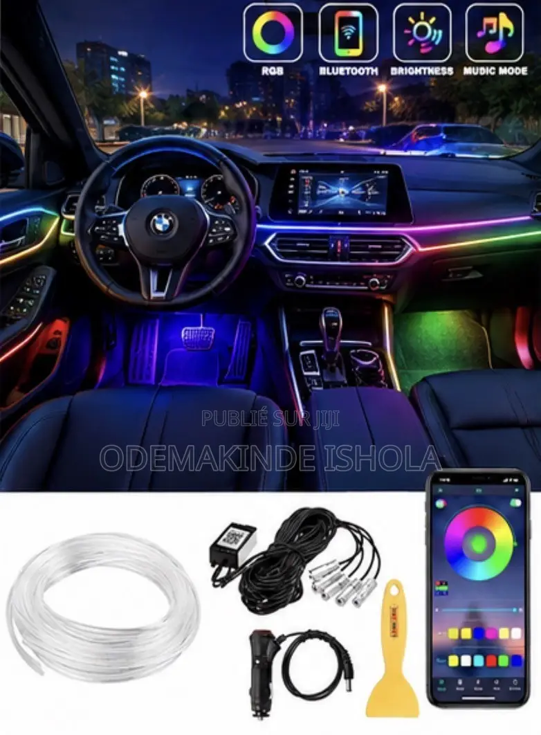 Kit LED Ambiance Voiture – Éclairage Intérieur Multicolore