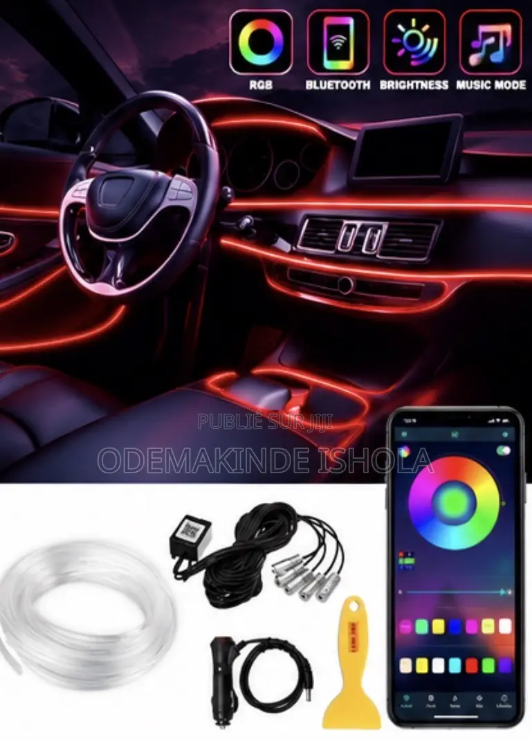 Kit LED Ambiance Voiture – Éclairage Intérieur Multicolore