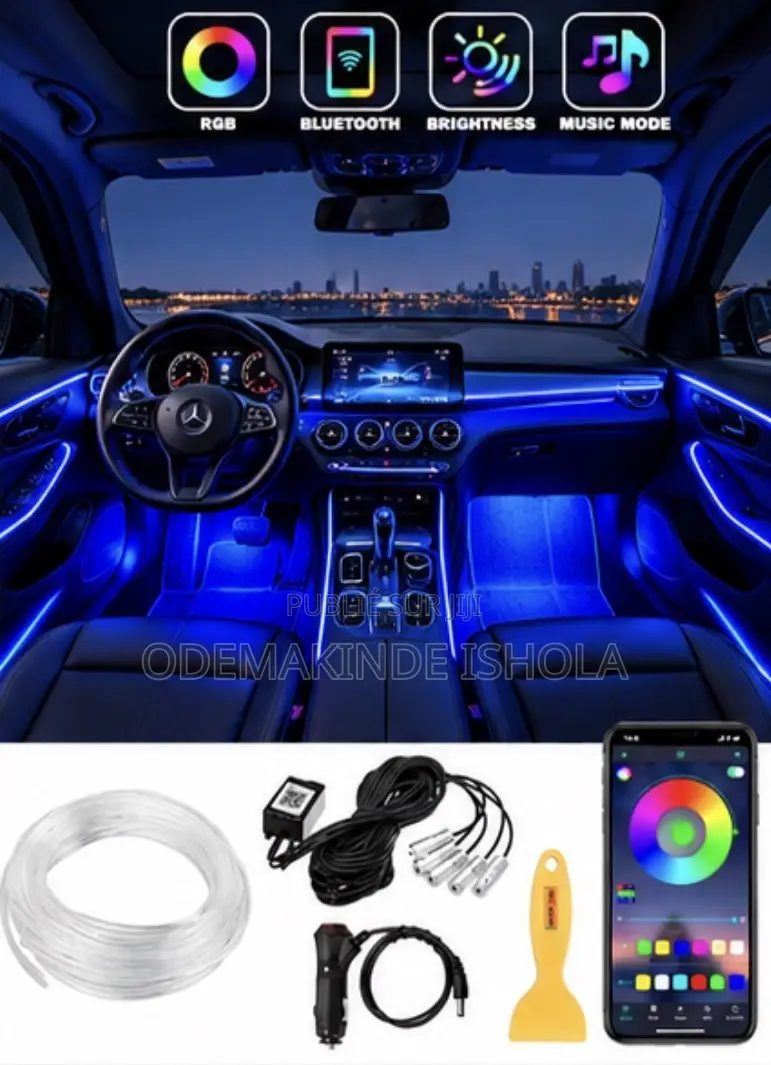 Kit LED Ambiance Voiture – Éclairage Intérieur Multicolore