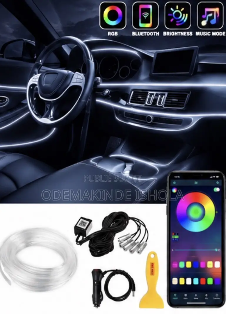 Kit LED Ambiance Voiture – Éclairage Intérieur Multicolore