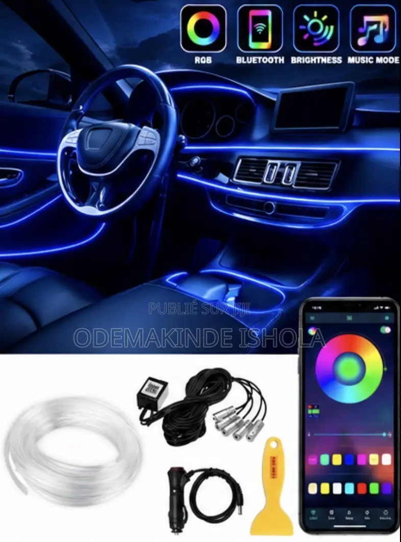 Kit LED Ambiance Voiture – Éclairage Intérieur Multicolore