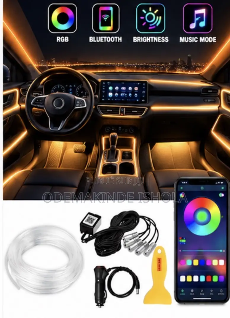 Kit LED Ambiance Voiture – Éclairage Intérieur Multicolore
