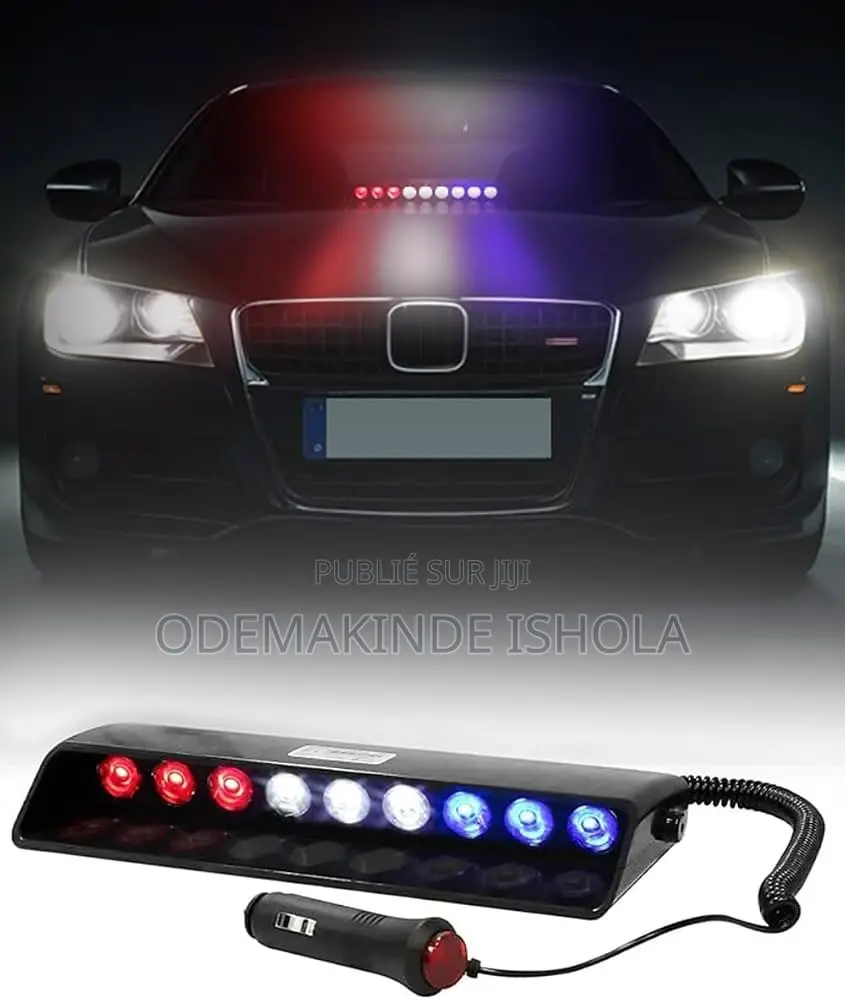Gyrophare LED Voiture Rouge Blanc Bleu – Barre Lumineuse 12V
