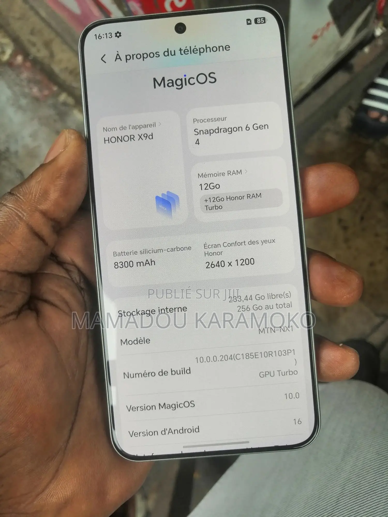 Nouveau Honor X9d 256 GB Vert