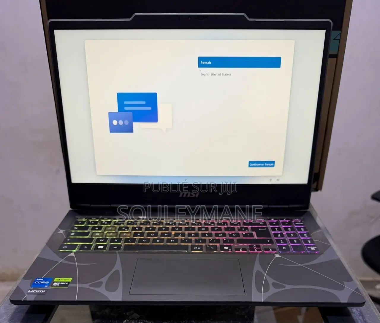 Nouveau Ordinateur portable MSI Cyborg 15 16GB Intel Core i5 SSD 512GB